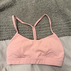 Pink Puff Lululemon Flow Y Bra